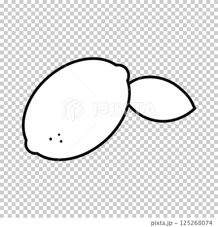 レモンのイラスト-線画 レモンのイラスト-線画 125268074