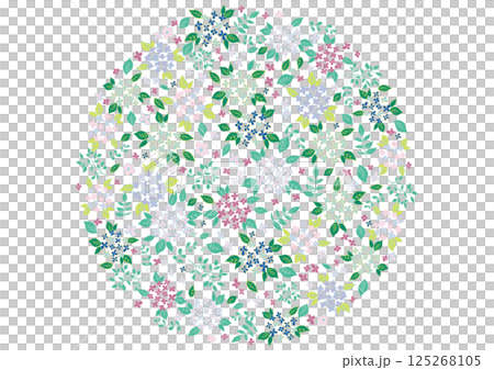 Hydrangea round frame 2 125268105