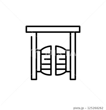 Saloon doors icon 125268262