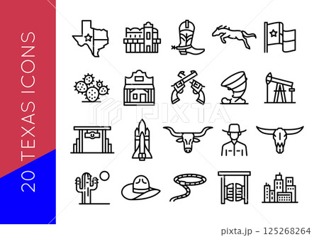 Texas Icons Set Texas Icons Set 125268264