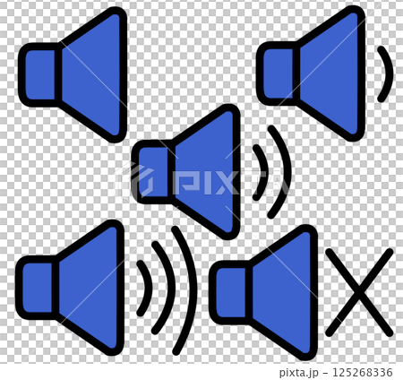 Simple speaker set (blue) 125268336