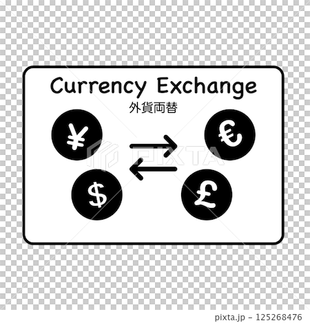 外貨両替 イメージイラスト 外貨両替 イメージイラスト 125268476