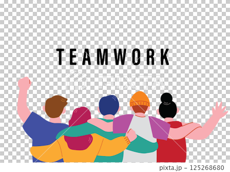 男人和女人互相摟著胳膊,背影 男人和女人互相摟著胳膊,背影 125268680