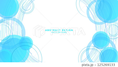 様々な丸で組み合わせたテキストスペースがある抽象的な背景素材 125269133