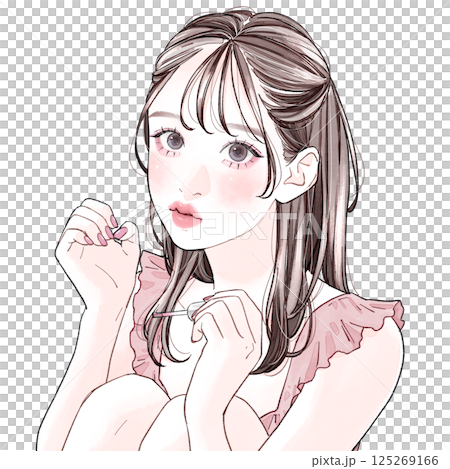 A woman painting nail polish A woman painting nail polish 125269166