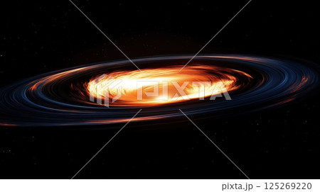 Burning orange black hole in deep space Burning orange black hole in deep space 125269220