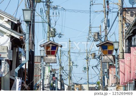 滋賀県長浜市の旧市街(レトロな商店街) 滋賀県長浜市の旧市街(レトロな商店街) 125269469