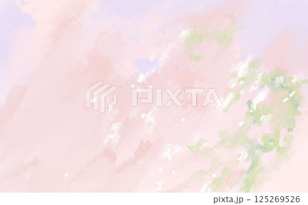 水彩のアブストラクト背景　筆	 125269526
