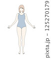 水着の女性（顔なし全身ベクター） 125270179
