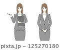 スーツを着たオフィス女性（ベクター2パターン） 125270180