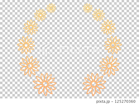 黃色漂亮花線裝飾框 黃色漂亮花線裝飾框 125270360