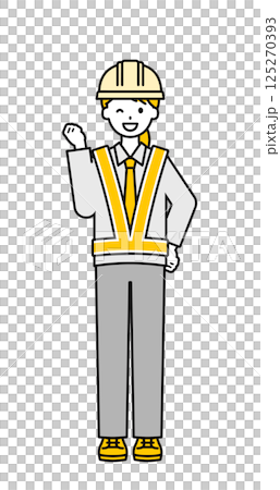 Full body pose_Simple traffic controller woman 05 125270393