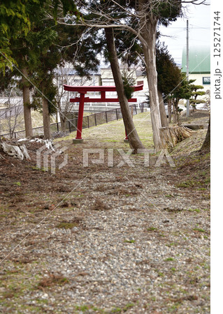 春の北海道北斗市で文月稲荷神社境内の風景を撮影 春の北海道北斗市で文月稲荷神社境内の風景を撮影 125271744