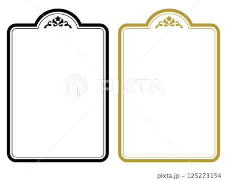 アンティークな星のフレーム〜ブラックとゴールド〜 125273154