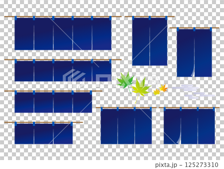 靛藍諾倫向量插圖變化 125273310