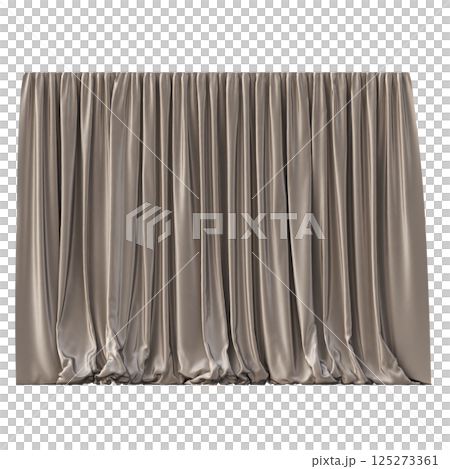 curtain isolated on a transparent background, interior decorations, 3D illustration, cg render curtain isolated on a transparent background, interior decorations, 3D illustration, cg render 125273361