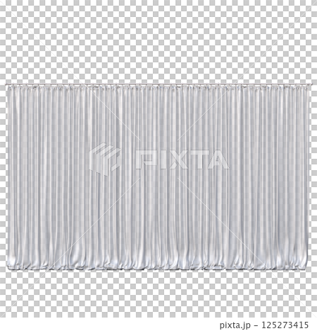 curtain isolated on a transparent background, interior decorations, 3D illustration, cg render 125273415
