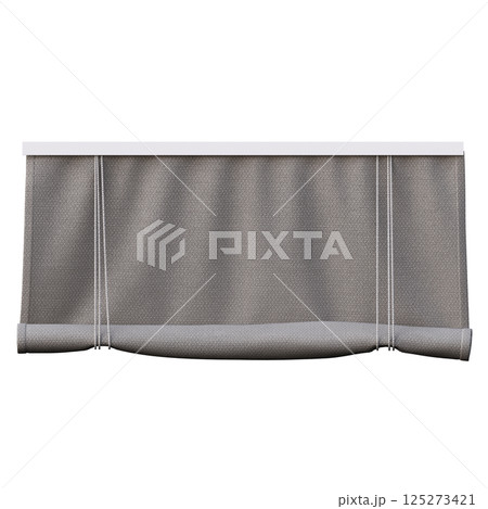 curtain isolated on a transparent background, interior decorations, 3D illustration, cg render curtain isolated on a transparent background, interior decorations, 3D illustration, cg render 125273421
