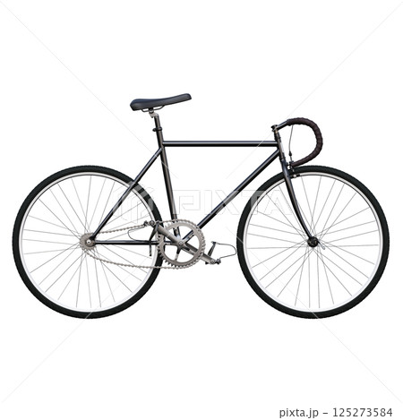 bicycle, isolate on a transparent background, 3d illustration, cg render 125273584