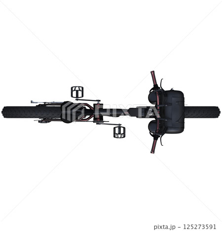 bicycle, isolate on a transparent background, 3d illustration, cg render 125273591