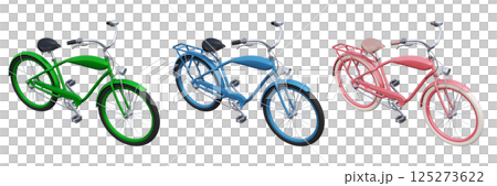 bicycle, isolate on a transparent background, 3d illustration, cg render bicycle, isolate on a transparent background, 3d illustration, cg render 125273622