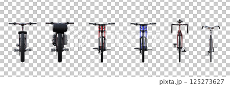 bicycle, isolate on a transparent background, 3d illustration, cg render 125273627