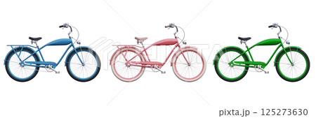 bicycle, isolate on a transparent background, 3d illustration, cg render bicycle, isolate on a transparent background, 3d illustration, cg render 125273630