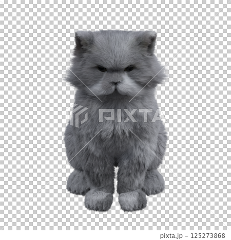 cat isolate on a transparent background, 3d illustration, cg render 125273868