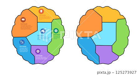 Brainstorm infographic colorful element brain thinking design illustration Brainstorm infographic colorful element brain thinking design illustration 125273927