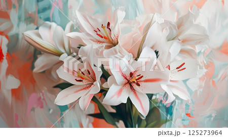 ピンクの花の背景素材(Generative AI) ピンクの花の背景素材(Generative AI) 125273964