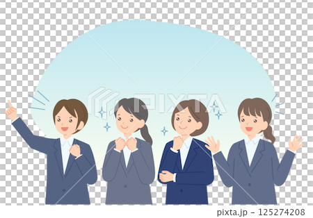 一位積極進取的女商人的插圖 125274208