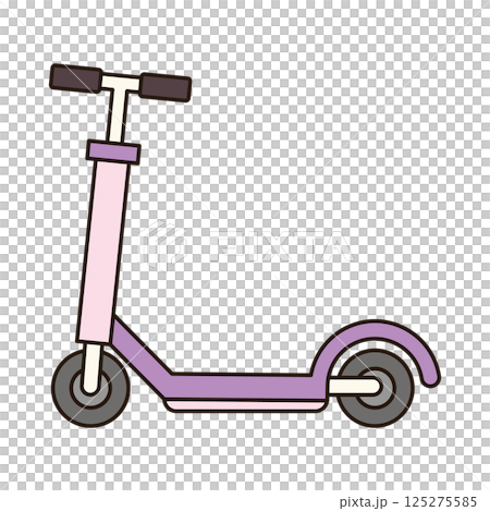 SCOOTER cute vehicle doodle icon kawaii style simple outline isolated vector transportation illustration travel element drawing object 125275585
