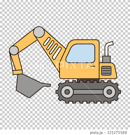 DIGGER cute vehicle doodle icon kawaii style simple outline isolated vector transportation illustration travel element drawing object DIGGER cute vehicle doodle icon kawaii style simple outline isolated vector transportation illustration travel element drawing object 125275589