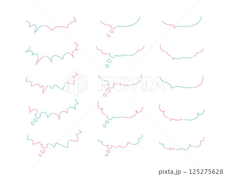 かわいい吹き出しのイラストセット 125275628