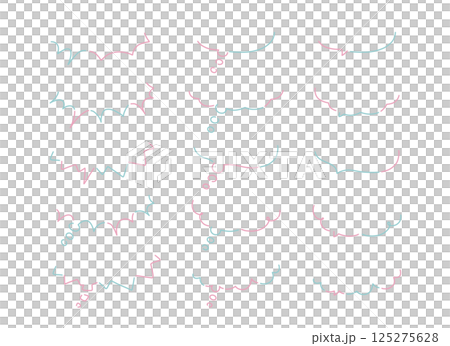 かわいい吹き出しのイラストセット 125275628