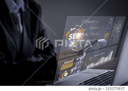 Website admins using SEO tools to get their websites ranked in top search rankings in search engine. AI assistants, user analytics, content creation, and search algorithm improvements. Website admins using SEO tools to get their websites ranked in top search rankings in search engine. AI assistants, user analytics, content creation, and search algorithm improvements. 125275637