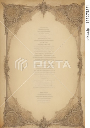 アンティークな便箋デザイン 125275874