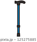 青いT字型杖のシンプルイラスト 青いT字型杖のシンプルイラスト 125275885