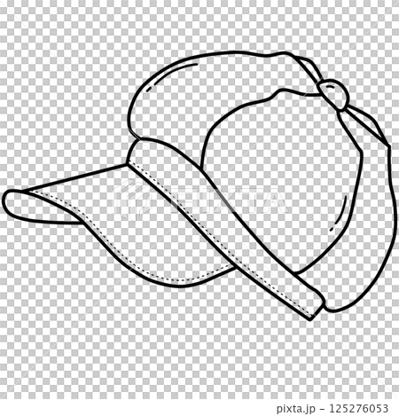 outline of newsboy cap 125276053