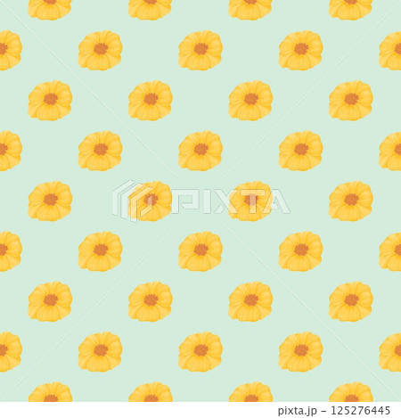 Vintage Borage Seamless Floral Pattern Green background Vintage Borage Seamless Floral Pattern Green background 125276445