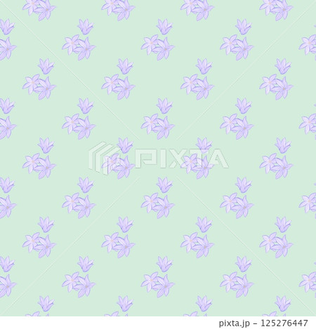 Vintage Chive blossoms Seamless Floral Pattern Green background Vintage Chive blossoms Seamless Floral Pattern Green background 125276447