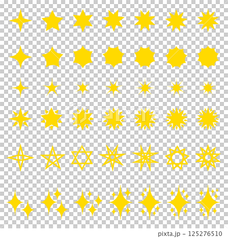 シンプルな星のアイコンセット イラスト 飾り 装飾 あしらい デザイン シンボル ベクター イエロー シンプルな星のアイコンセット イラスト 飾り 装飾 あしらい デザイン シンボル ベクター イエロー 125276510