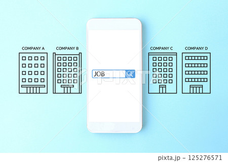 スマホで仕事を探すイメージ画像 125276571