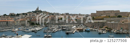 Marseille aerial panoramic view. Marseille is the second largest city of France. Marseille aerial panoramic view. Marseille is the second largest city of France. 125277508