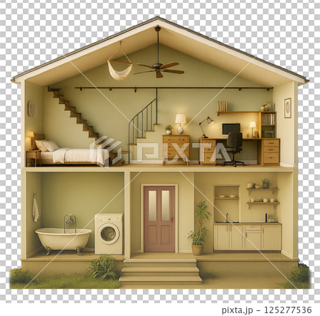 住宅断面図 125277536