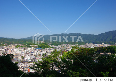 愛媛県四国中央市　城山公園から川之江高等学校方面を望む 125278148