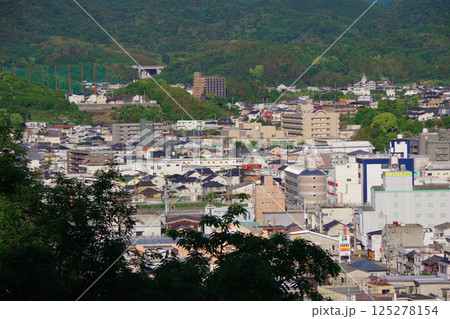 愛媛県四国中央市　城山公園から四国中央病院周辺を望む 125278154