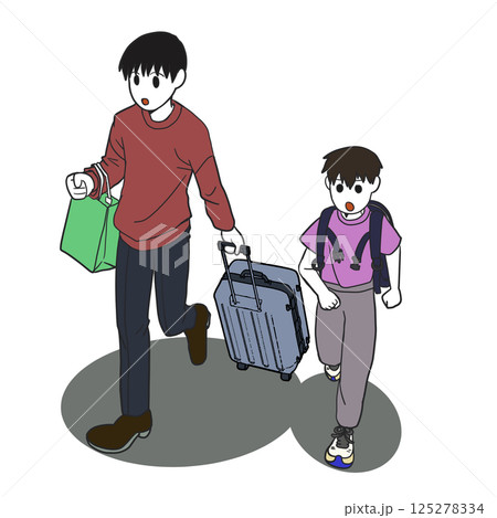 旅行に行く家族 旅行に行く家族 125278334