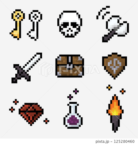 Pixel Game Item Icons Pack 125280460