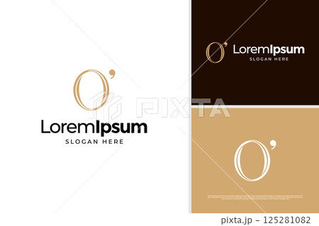 Elegant letter O logo vector design concept. Initial O logo template 125281082